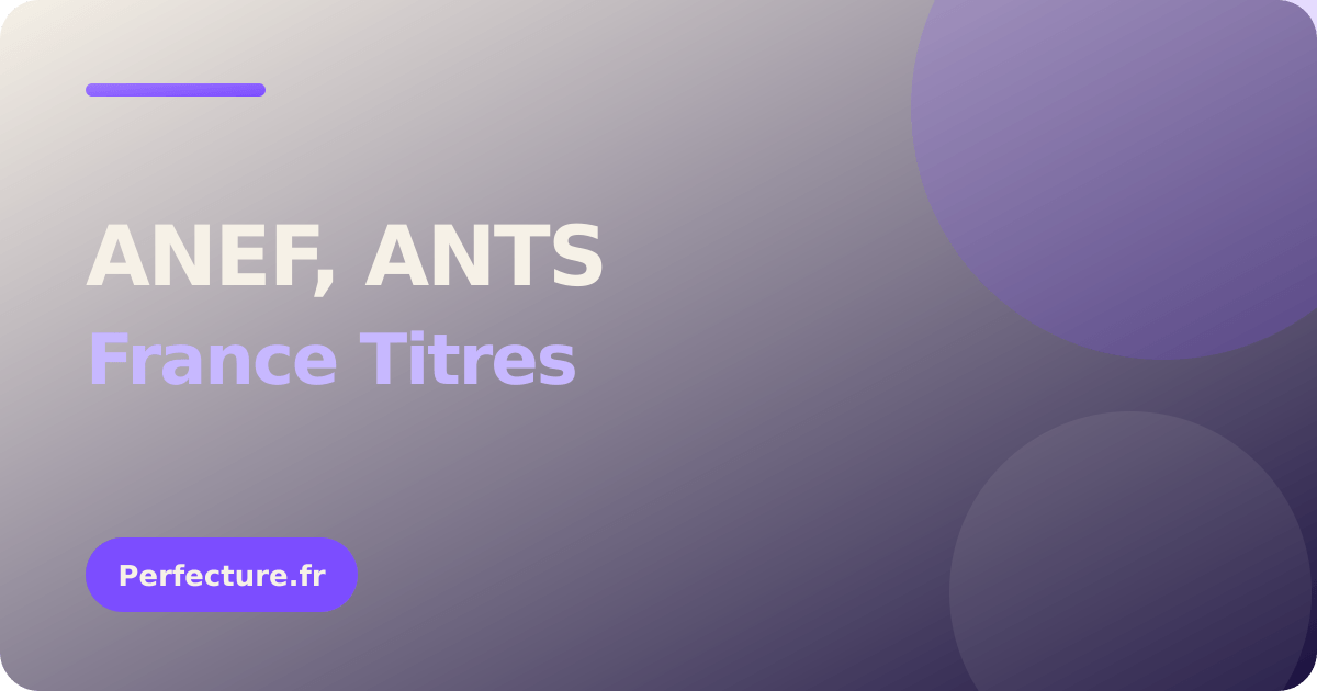 ANEF, ANTS, France Titres: who handles what?
