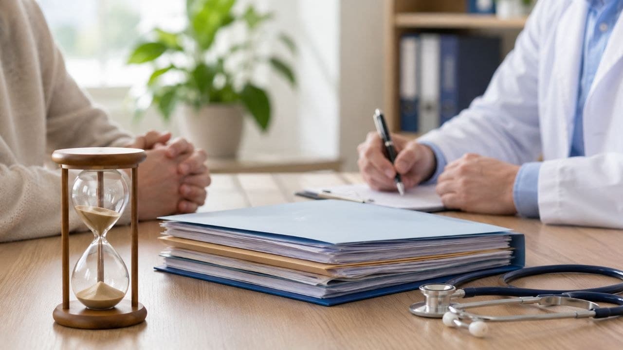 Salle d'attente pour une commission médicale du permis de conduire